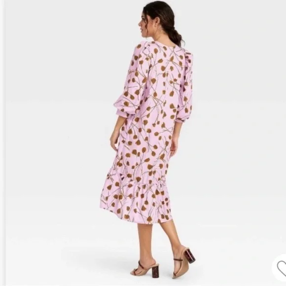 Target A New Day Puff Sleeve High low Dress - Picture 2 of 7